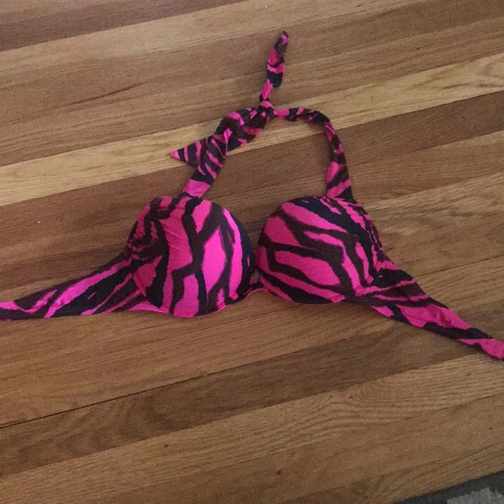 Pink Zebra Victoria Secret Bombshell bikini top